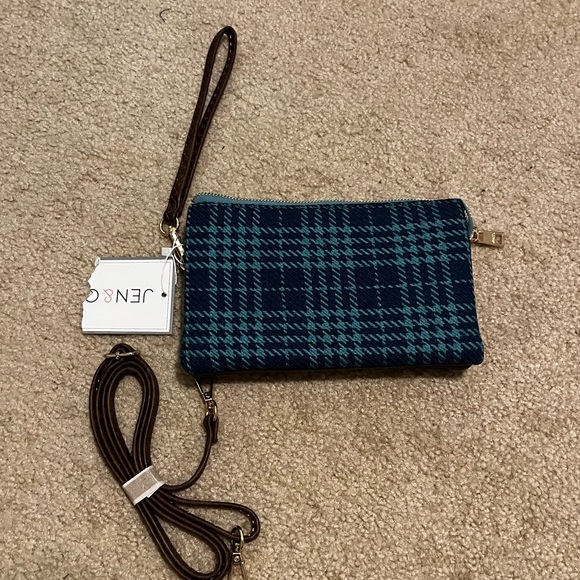 Wool Wristlet | Clutch Purse Wallet | Wool plaid - Picture 3 of 6